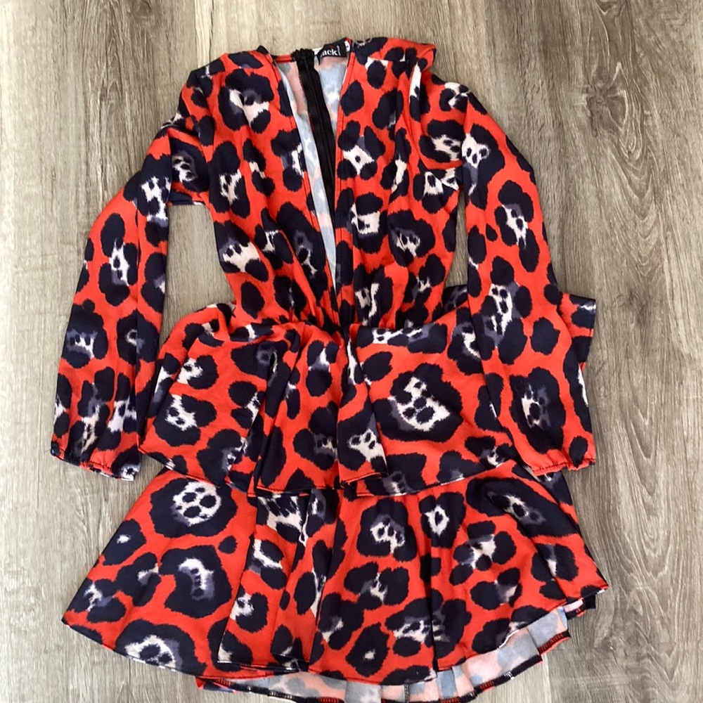 John Zack front plunge tiered dress petite 4